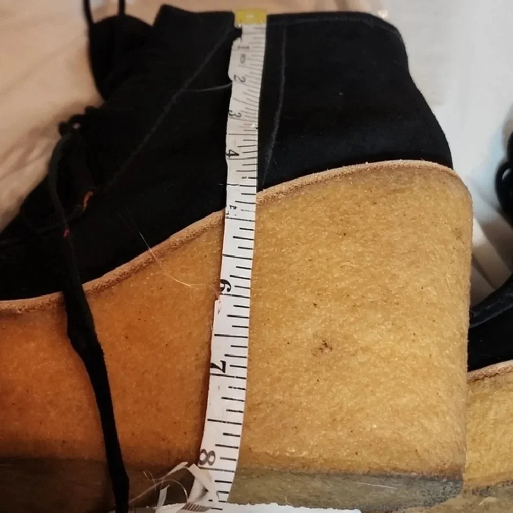 Derek Crosby Lam suede zip Wedge Comfort  booties‎ 9.5